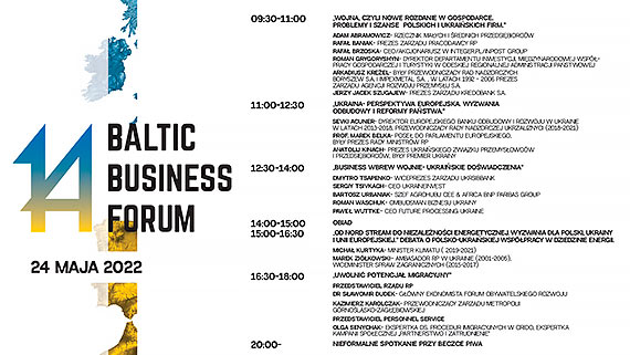 Baltic Business Forum 2022 - „Energia dla odbudowy Ukrainy”